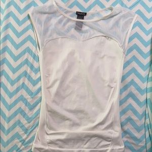 Mesh shoulder tank top